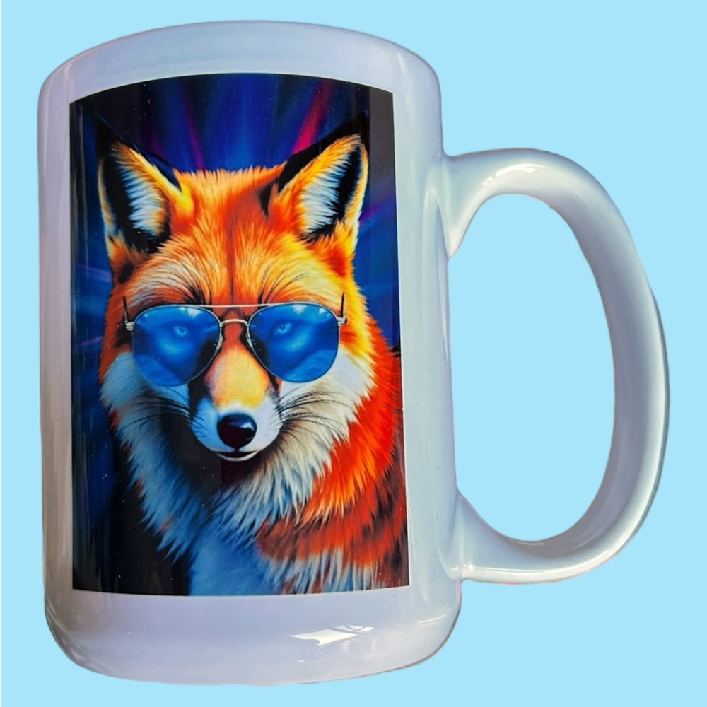 Fox Design White Mug 15oz